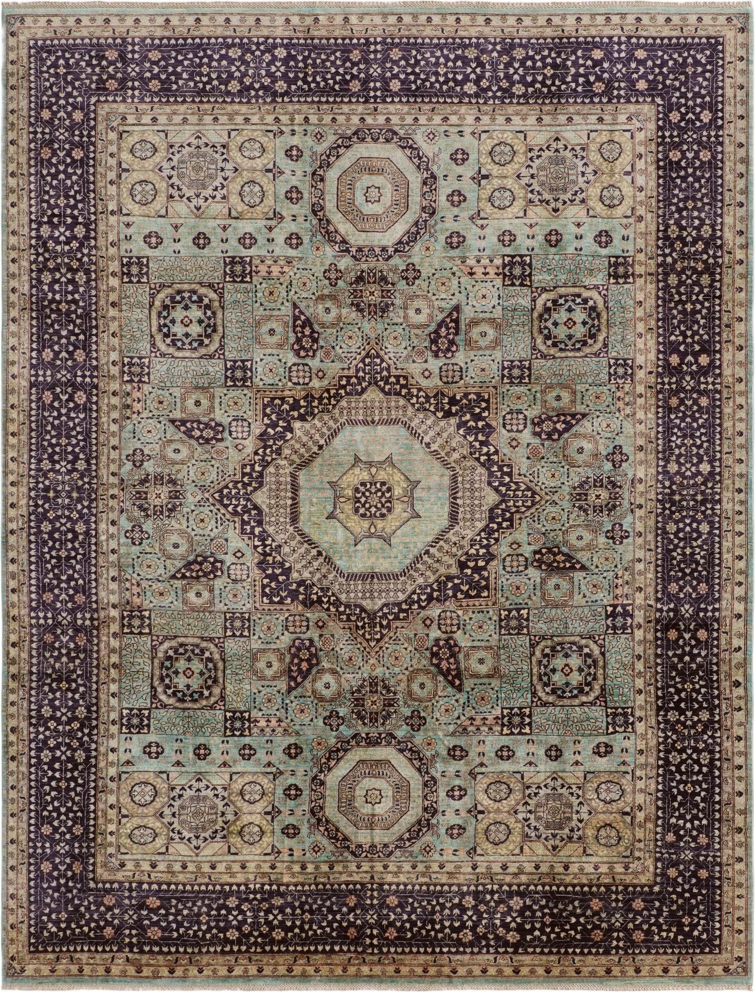 9' 1 x 11' 9 Hand Knotted Mamluk Ziegler Rug