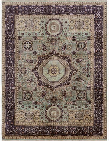 9' 1 x 11' 9 Hand Knotted Mamluk Ziegler Rug