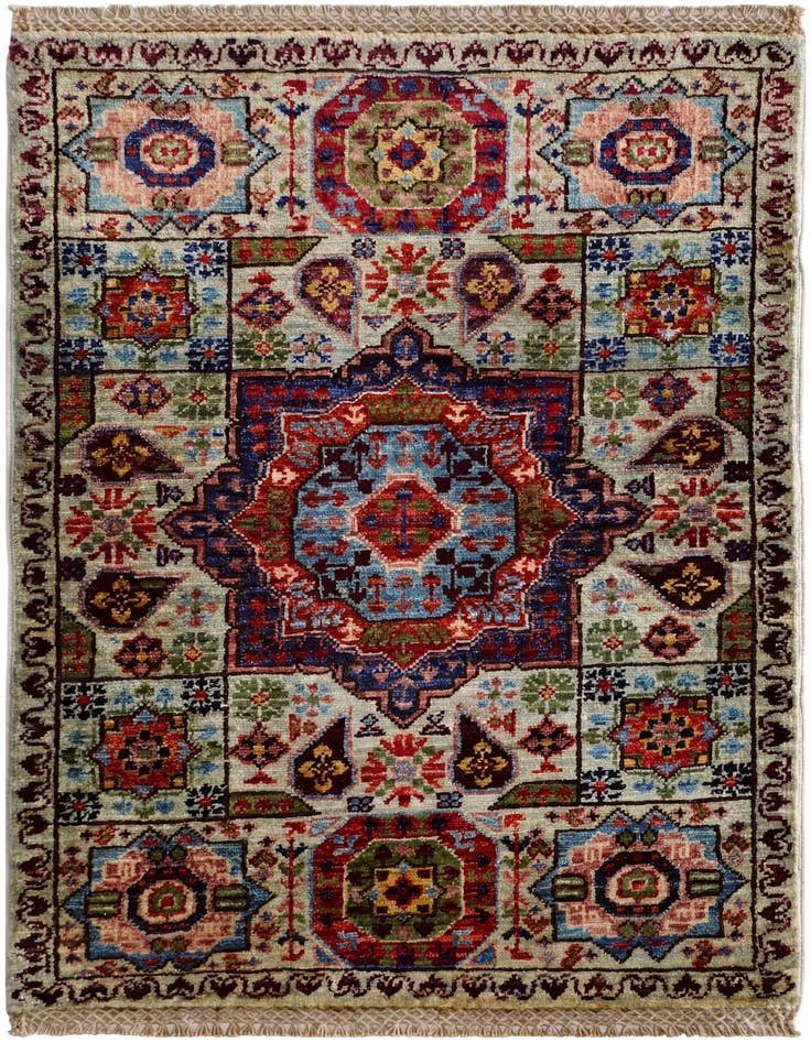 Detail image of 2' x 3' Hand Knotted Mamluk Ziegler Rug