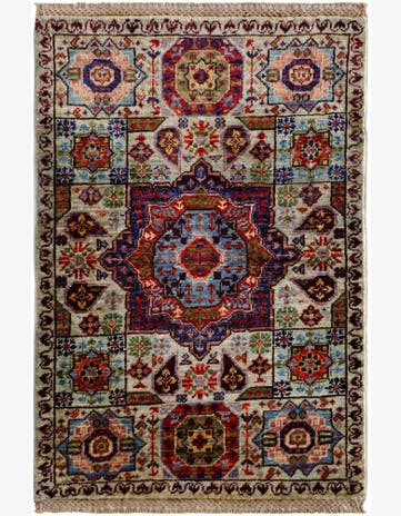 2' x 3' Hand Knotted Mamluk Ziegler Rug