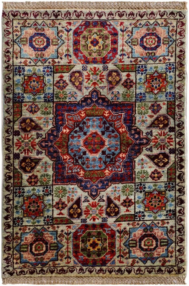Detail image of 2' x 3' Hand Knotted Mamluk Ziegler Rug