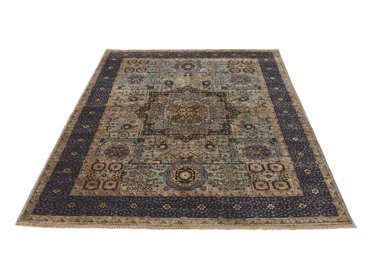 Detail image of 5' 1 x 7' Hand Knotted Mamluk Ziegler Rug