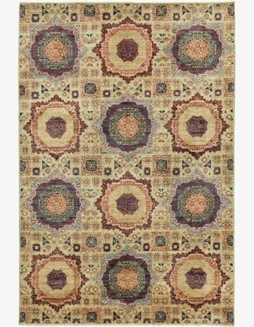 6' x 8' 9 Hand Knotted Mamluk Ziegler Rug
