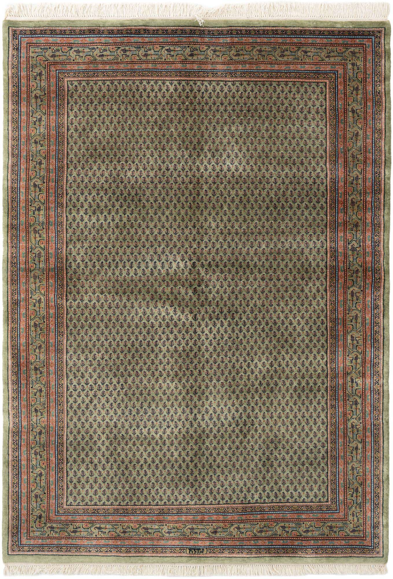5' 5 x 8' Hand Knotted Mir Wool Rug