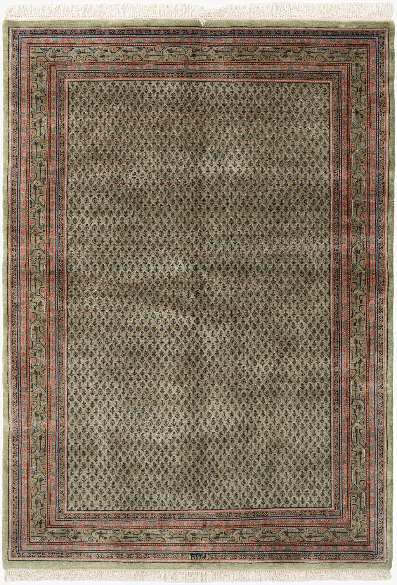 5' 5 x 8' Hand Knotted Mir Wool Rug