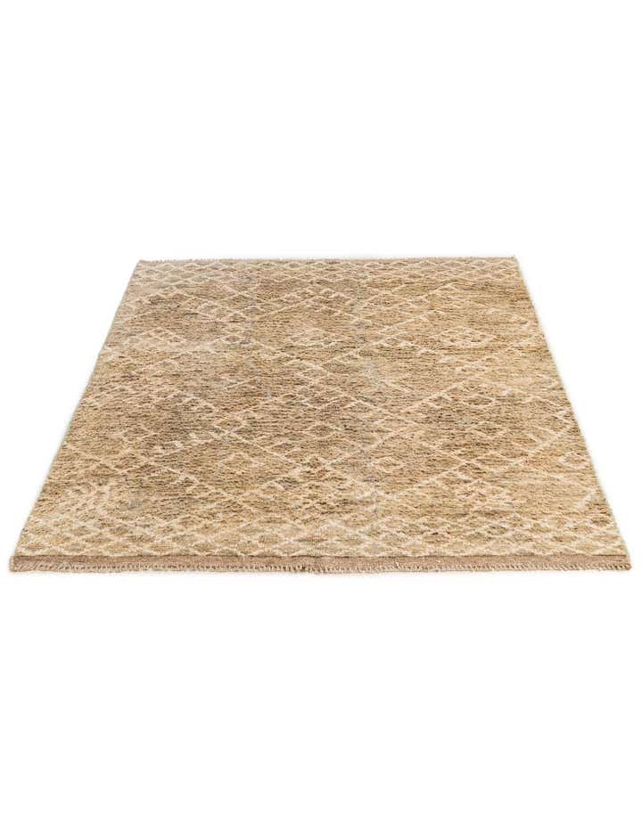 5' 1 x 6' 6 Hand Knotted Moroccan Wool Rug