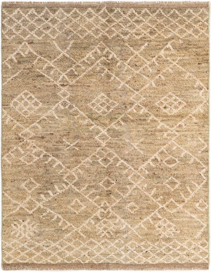 Detail image of 5' 1 x 6' 6 Hand Knotted Moroccan Wool Rug