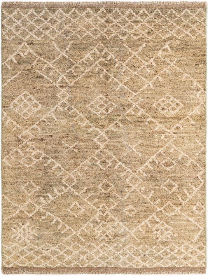 Detail image of 5' 1 x 6' 6 Hand Knotted Moroccan Wool Rug