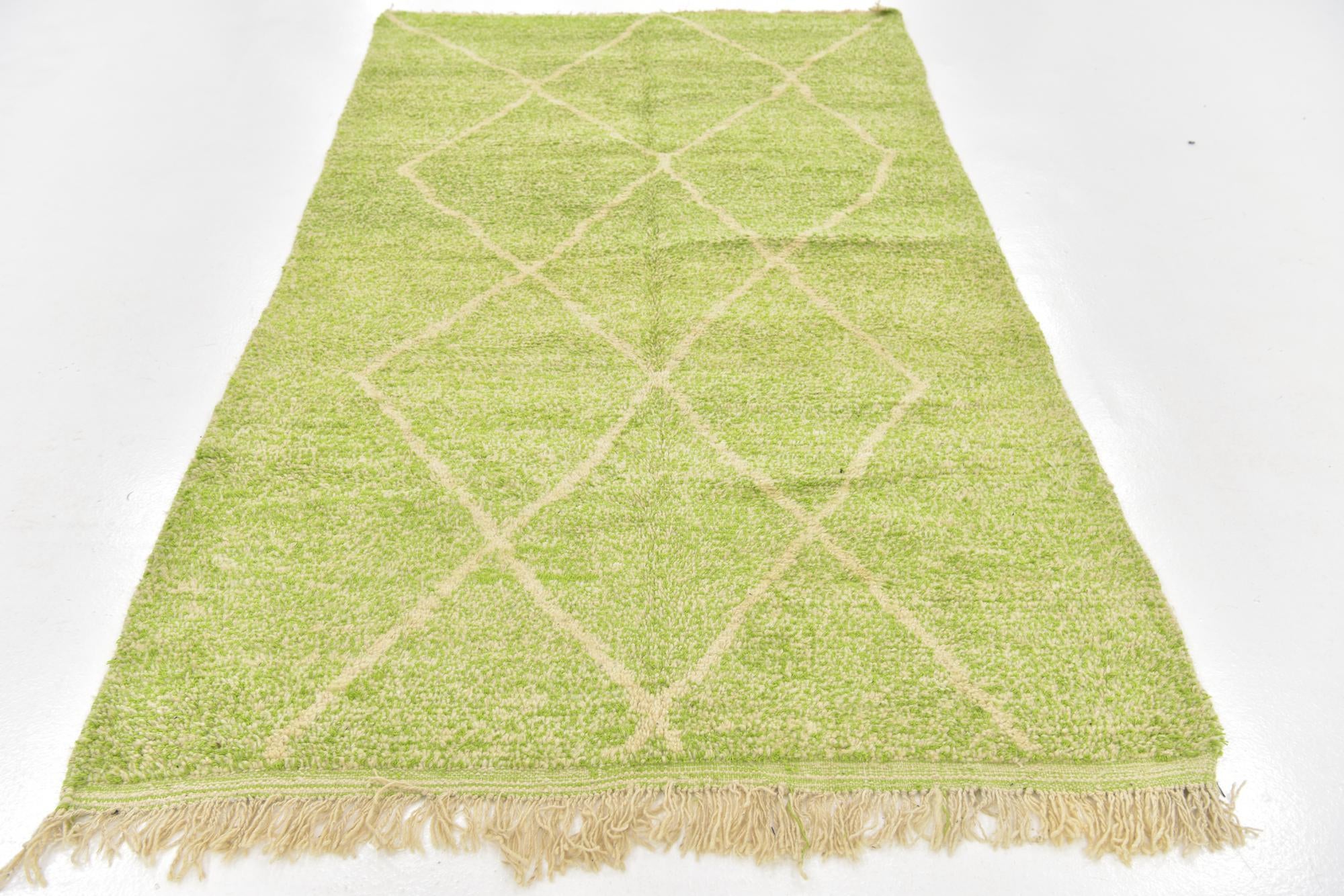 4' 8 x 8' 3 Hand Knotted Moroccan Wool Rug