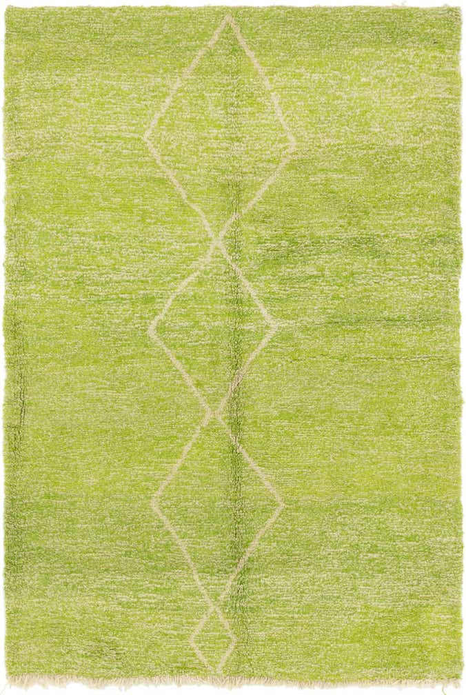 5' x 7' 9 Hand Knotted Moroccan Wool Rug
