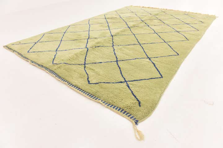 6' 2 x 10' 8 Hand Knotted Moroccan Wool Rug