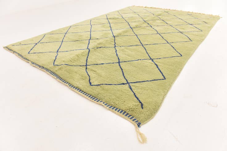 Detail image of 6' 2 x 10' 8 Hand Knotted Moroccan Wool Rug
