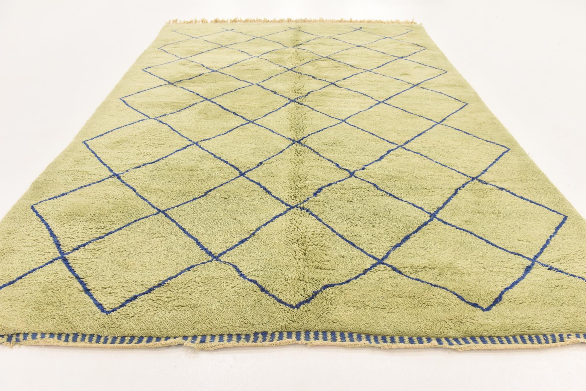 6' 2 x 10' 8 Hand Knotted Moroccan Wool Rug