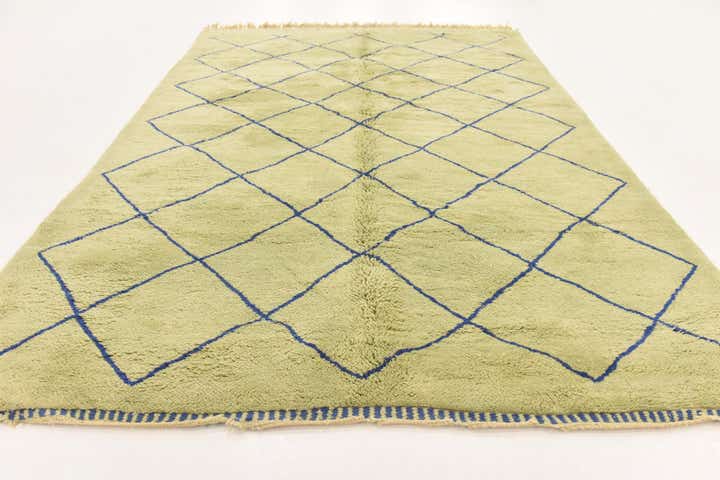 6' 2 x 10' 8 Hand Knotted Moroccan Wool Rug