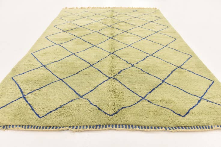 Detail image of 6' 2 x 10' 8 Hand Knotted Moroccan Wool Rug