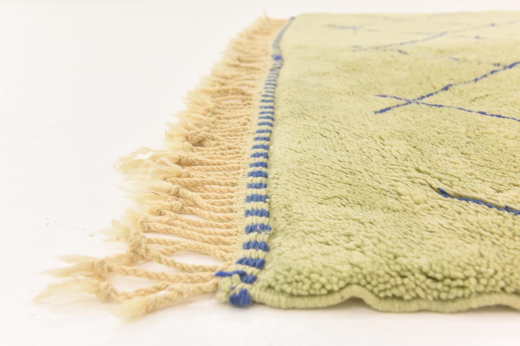 6' 2 x 10' 8 Hand Knotted Moroccan Wool Rug