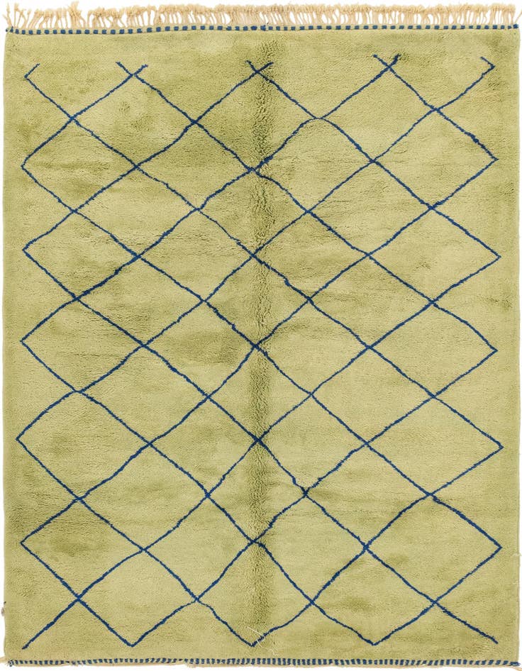 Detail image of 6' 2 x 10' 8 Hand Knotted Moroccan Wool Rug