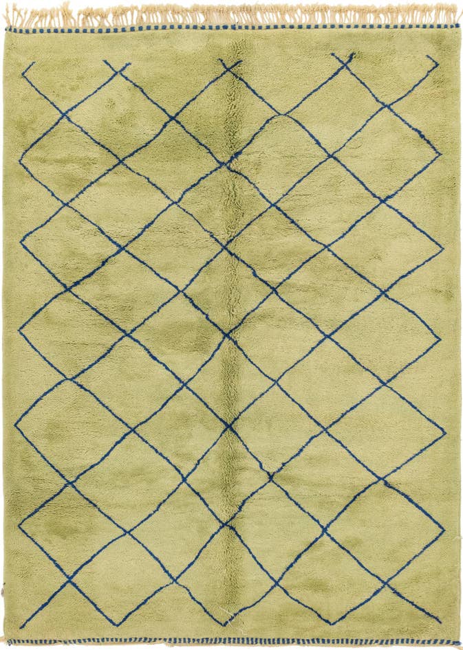 Detail image of 6' 2 x 10' 8 Hand Knotted Moroccan Wool Rug