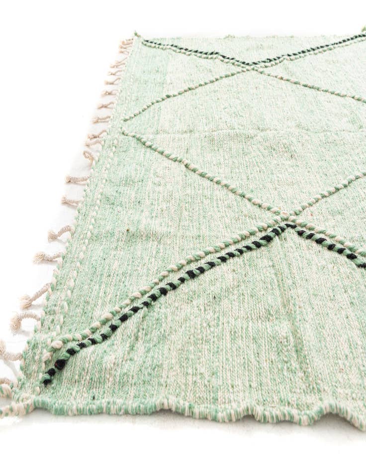 Detail image of 6' 6 x 10'  Hand Knotted Moroccan Wool Rug