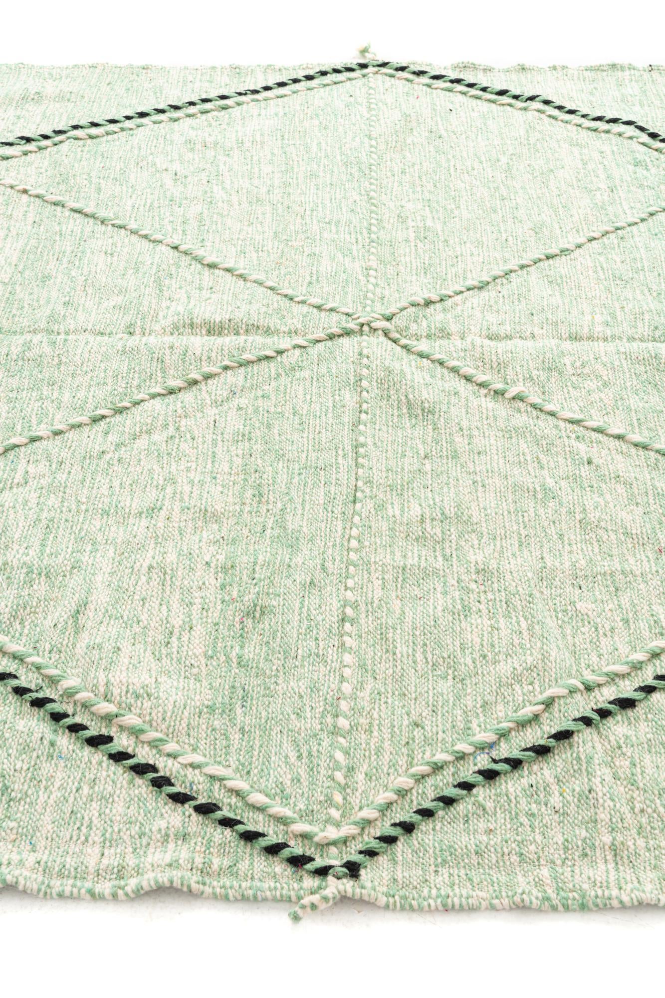 6' 6 x 10' Hand Knotted Moroccan Wool Rug