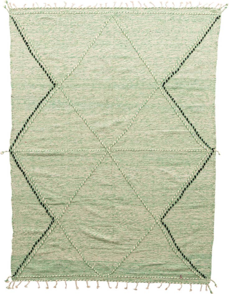 Detail image of 6' 6 x 10' Hand Knotted Moroccan Wool Rug