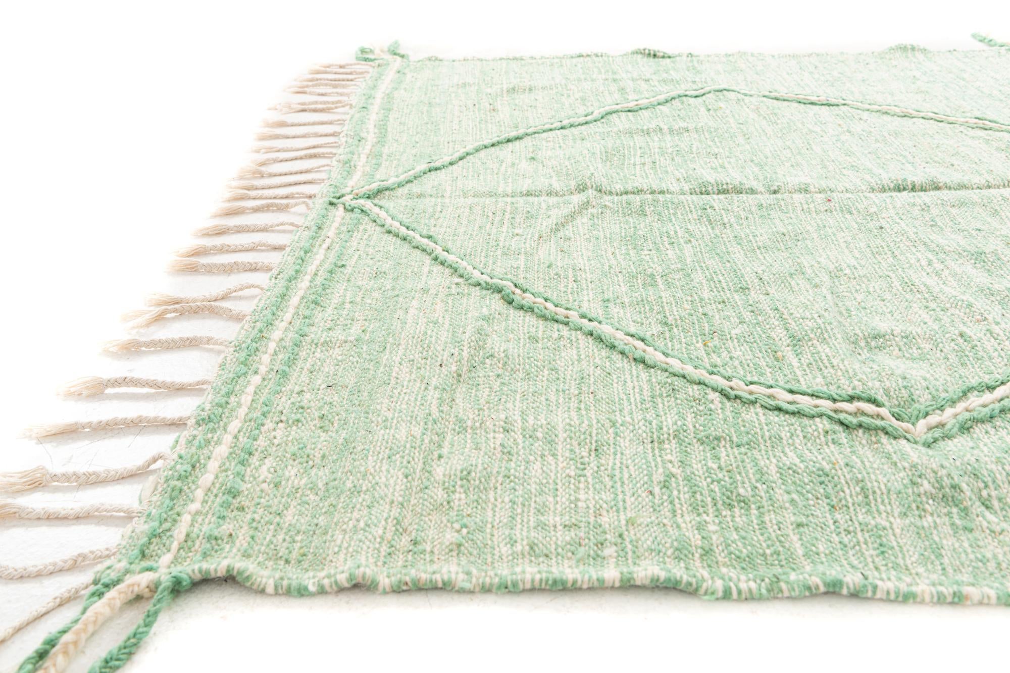6' x 9' 7 Hand Knotted Moroccan Wool Rug