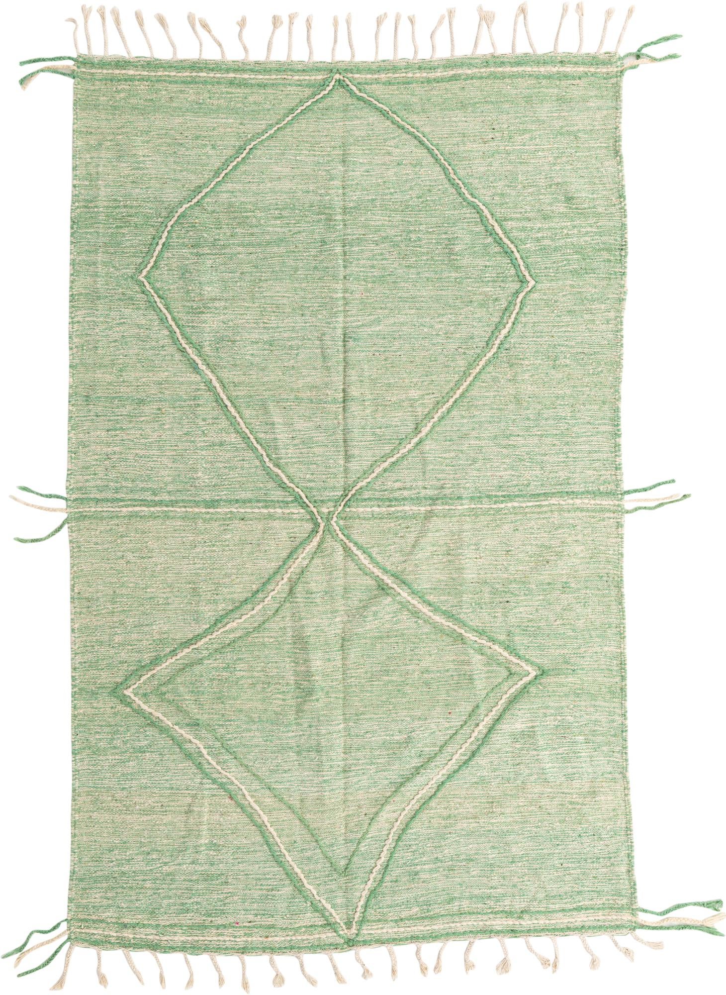 6' x 9' 7 Hand Knotted Moroccan Wool Rug