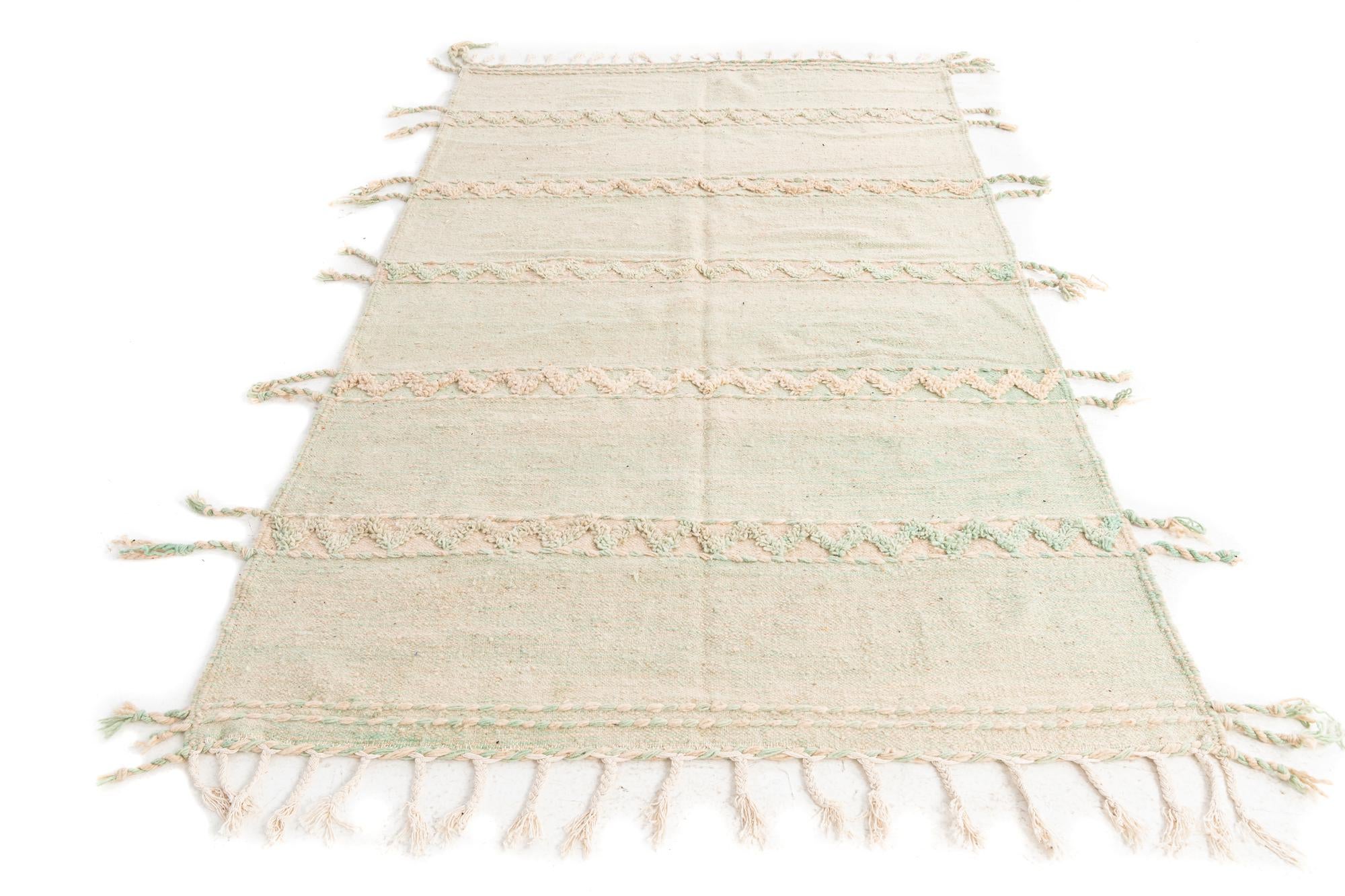 5' x 8' 4 Hand Knotted Moroccan Wool Rug