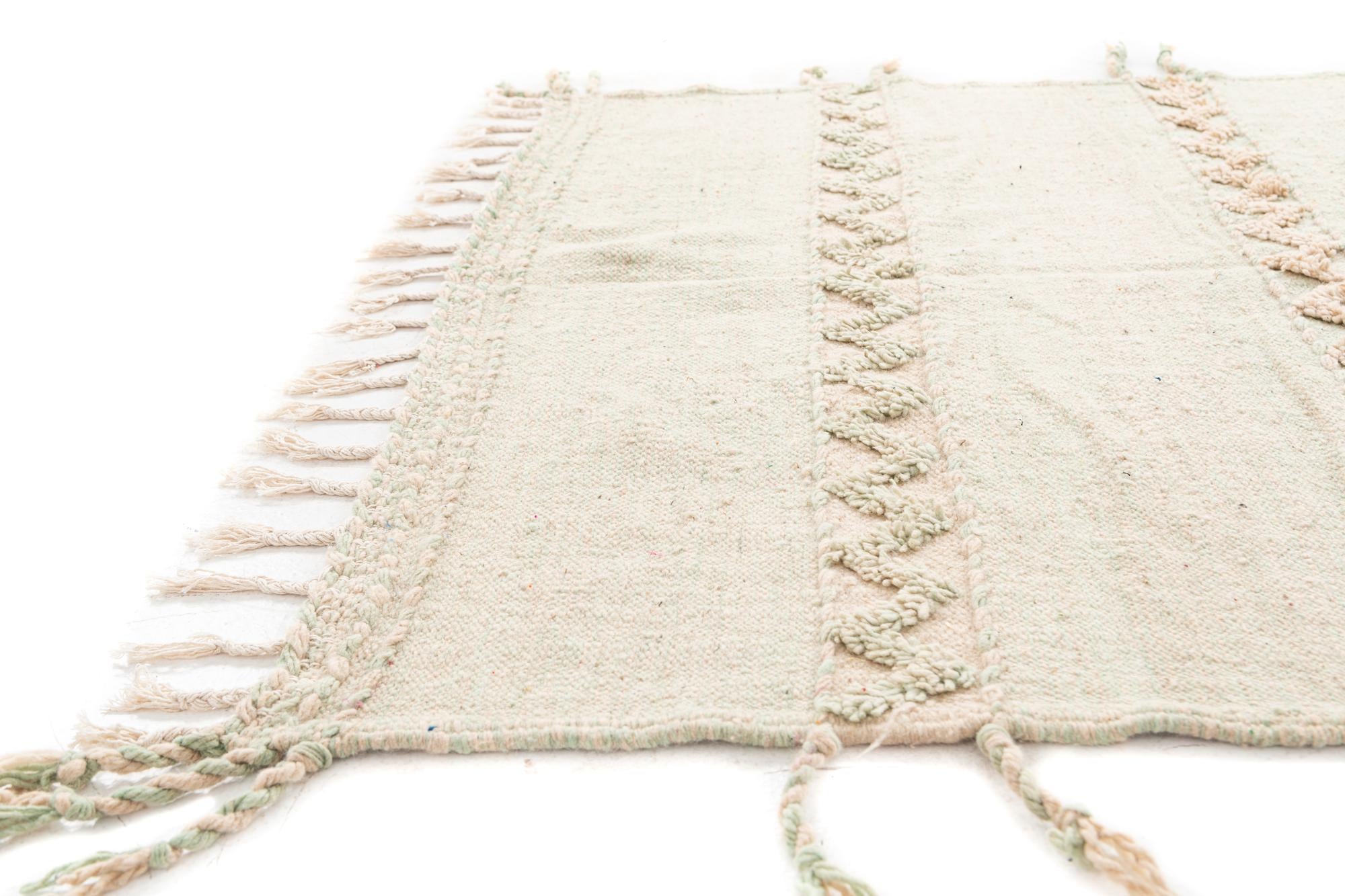 5' x 8' 4 Hand Knotted Moroccan Wool Rug