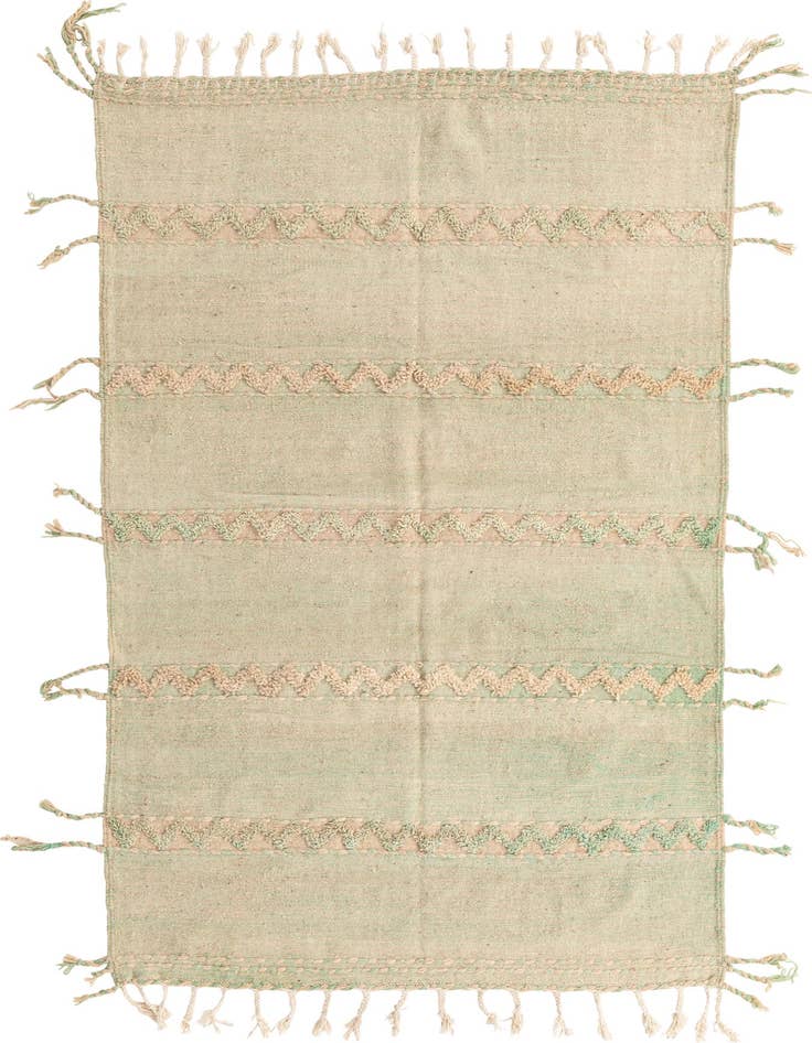 Detail image of 5' x 8' 4 Hand Knotted Moroccan Wool Rug