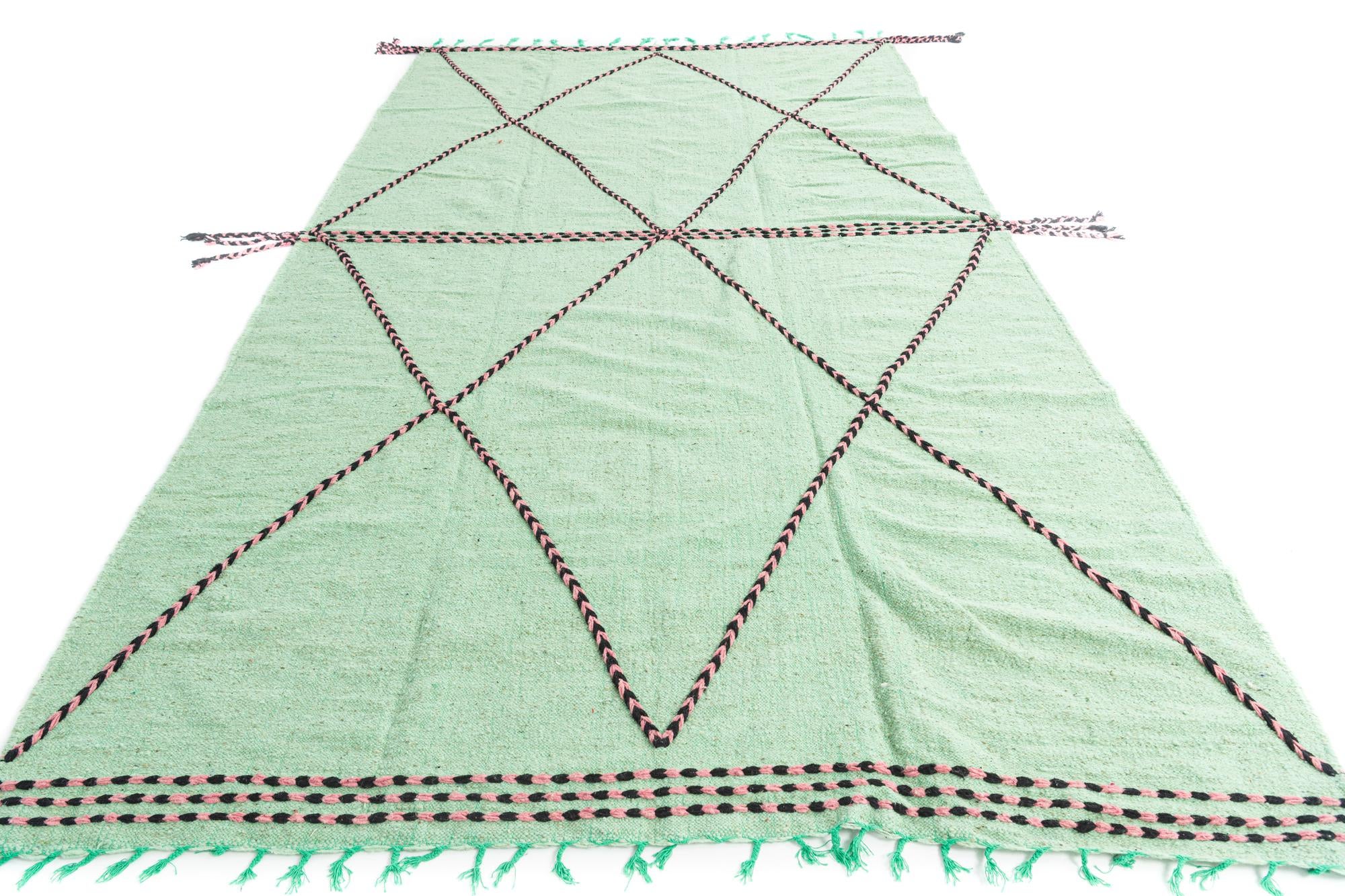 7' 5 x 12' 9 Hand Knotted Moroccan Wool Rug