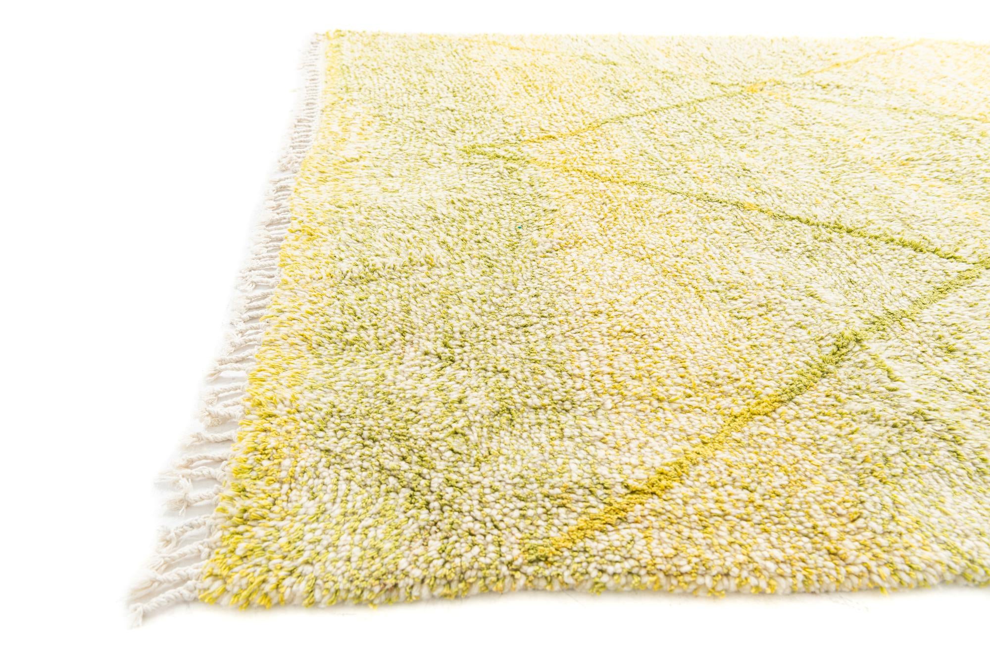 6' 2 x 9' 8 Hand Knotted Moroccan Wool Rug