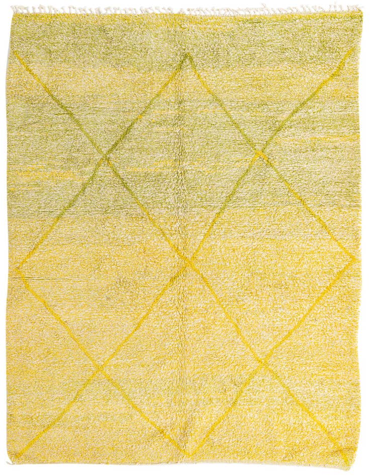 Detail image of 6' 2 x 9' 8 Hand Knotted Moroccan Wool Rug