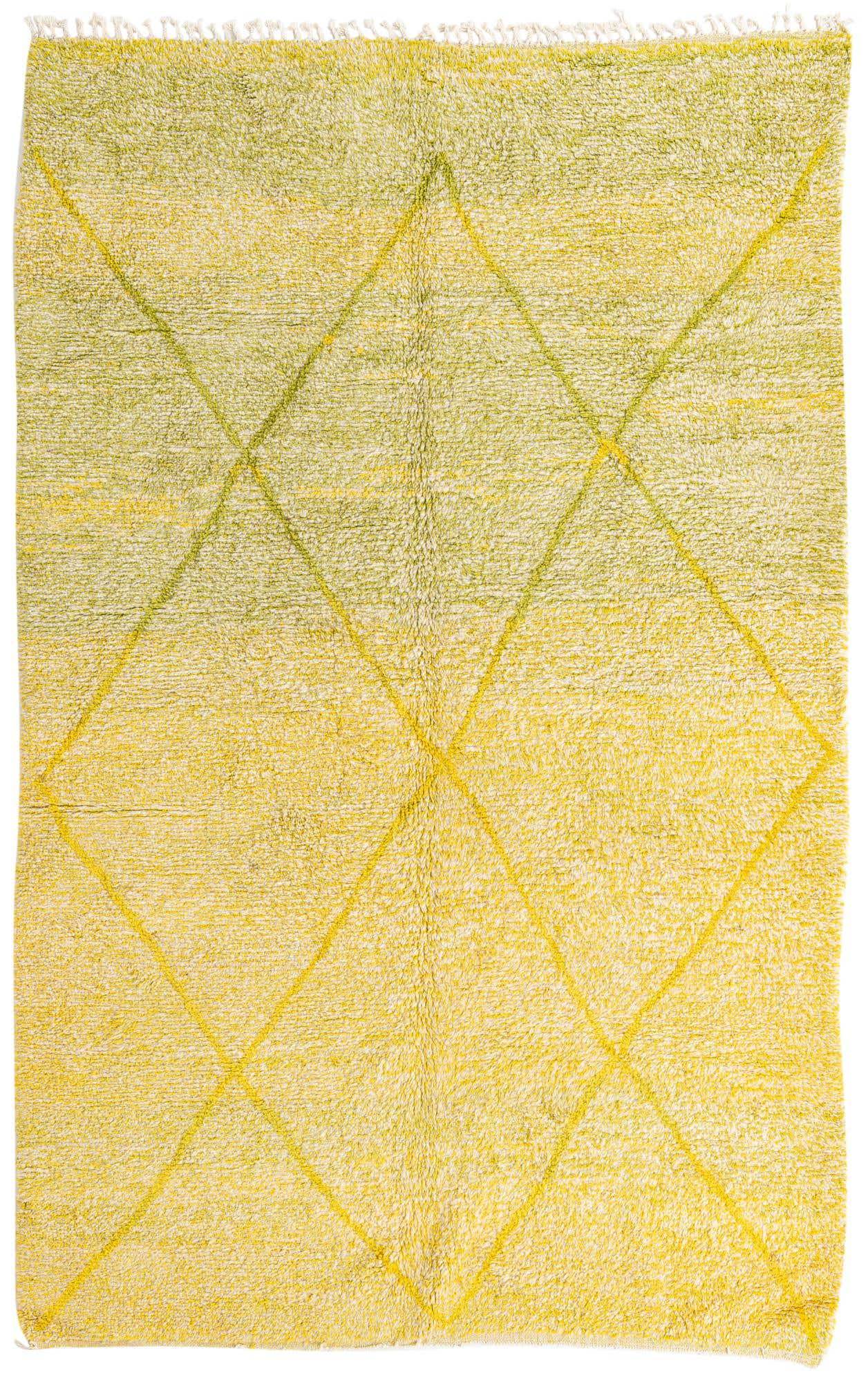 6' 2 x 9' 8 Hand Knotted Moroccan Wool Rug