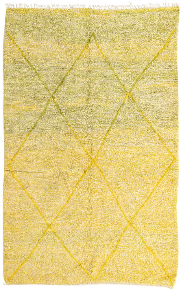 6' 2 x 9' 8 Hand Knotted Moroccan Wool Rug
