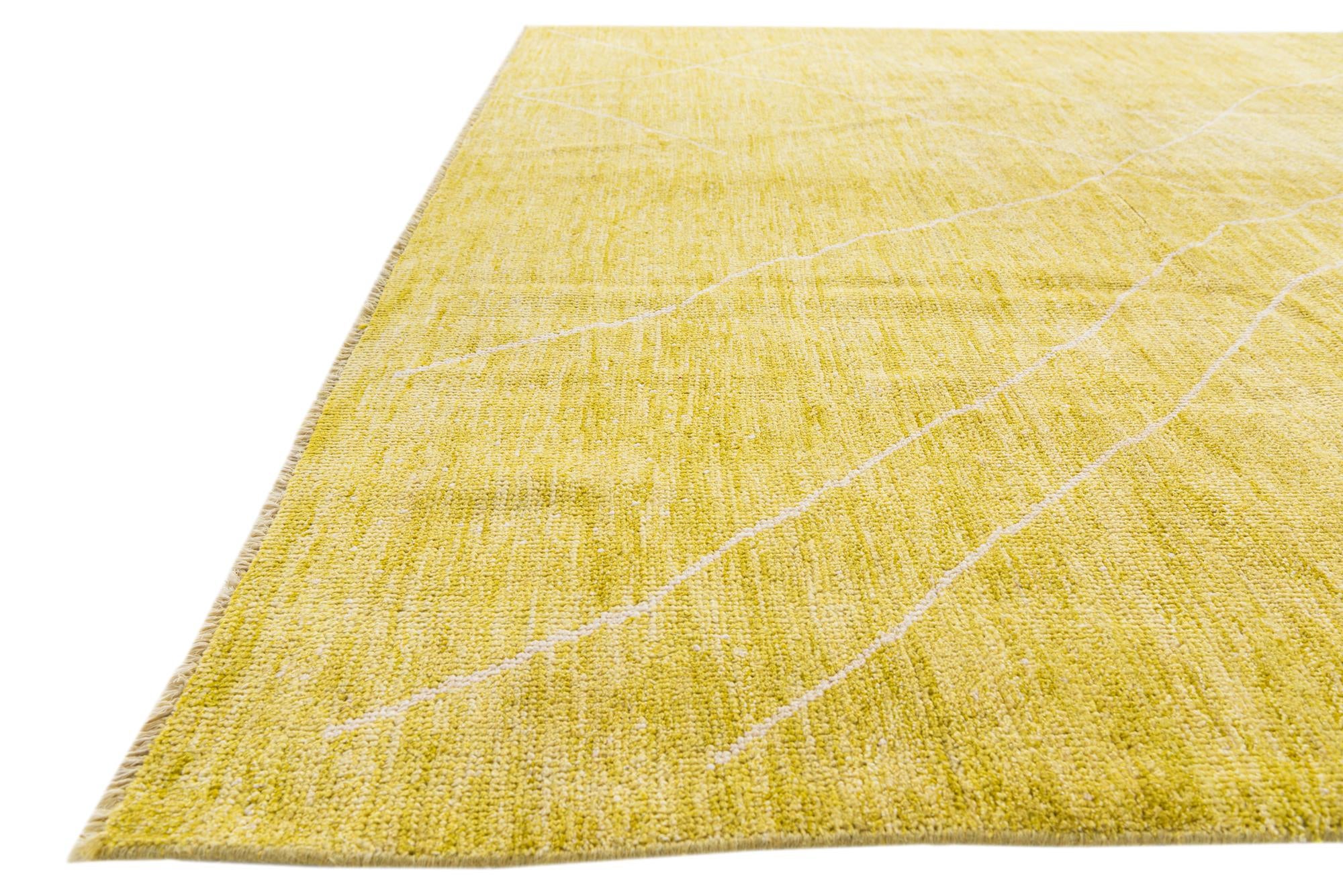 8' x 10' 2 Hand Knotted Moroccan Wool Rug