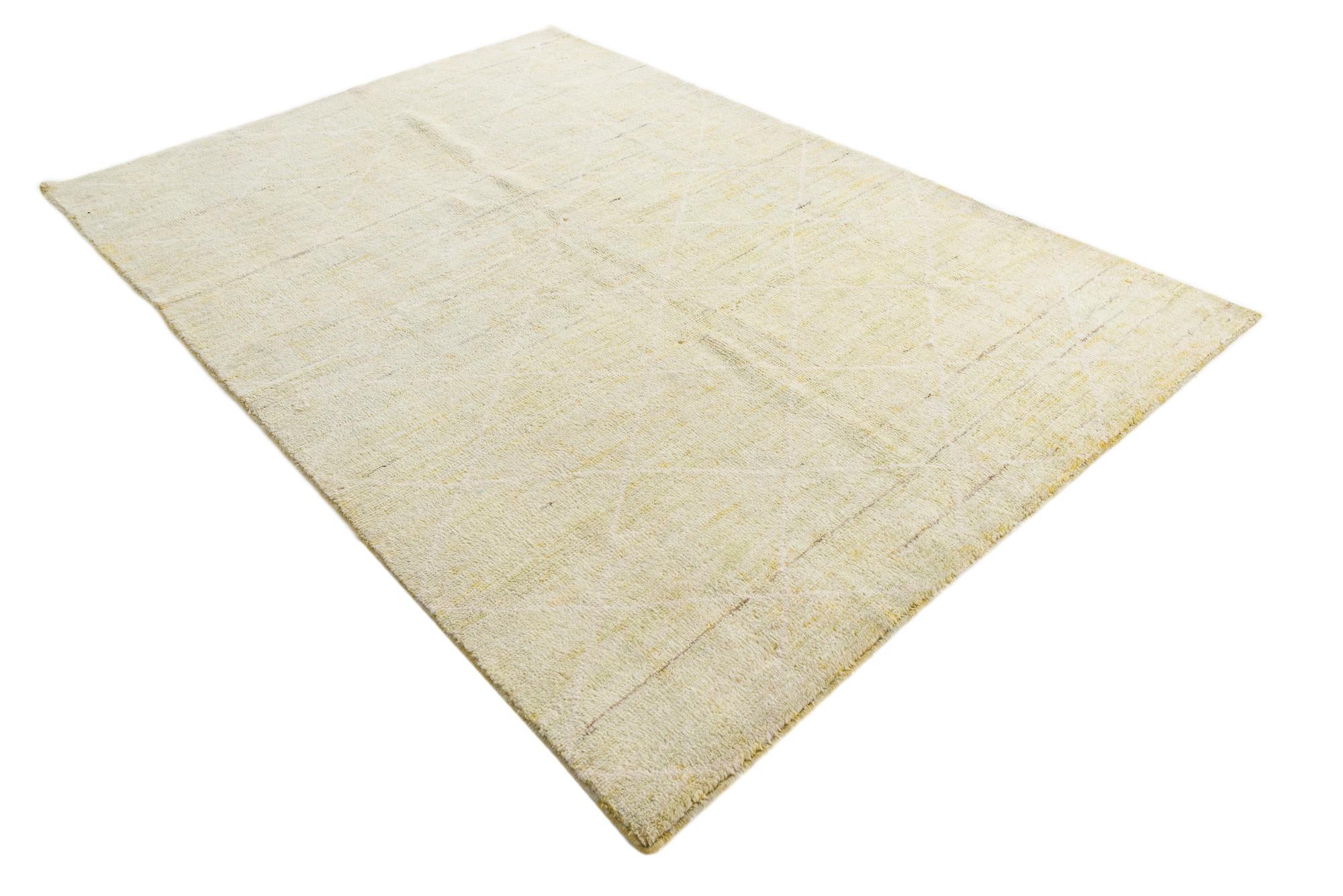 5' 7 x 8' Hand Knotted Moroccan Wool Rug