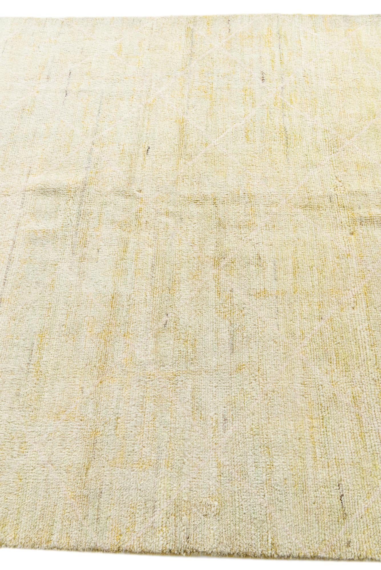 5' 7 x 8' Hand Knotted Moroccan Wool Rug