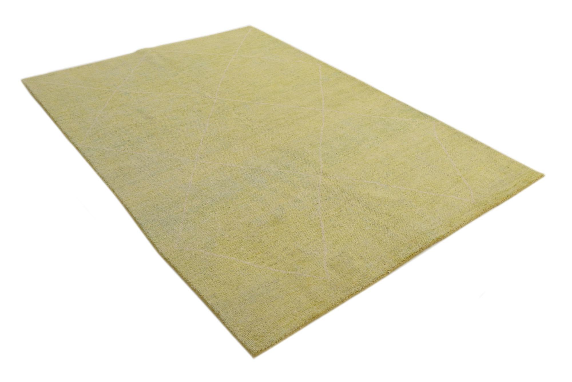 5' 6 x 8' 1 Hand Knotted Moroccan Wool Rug