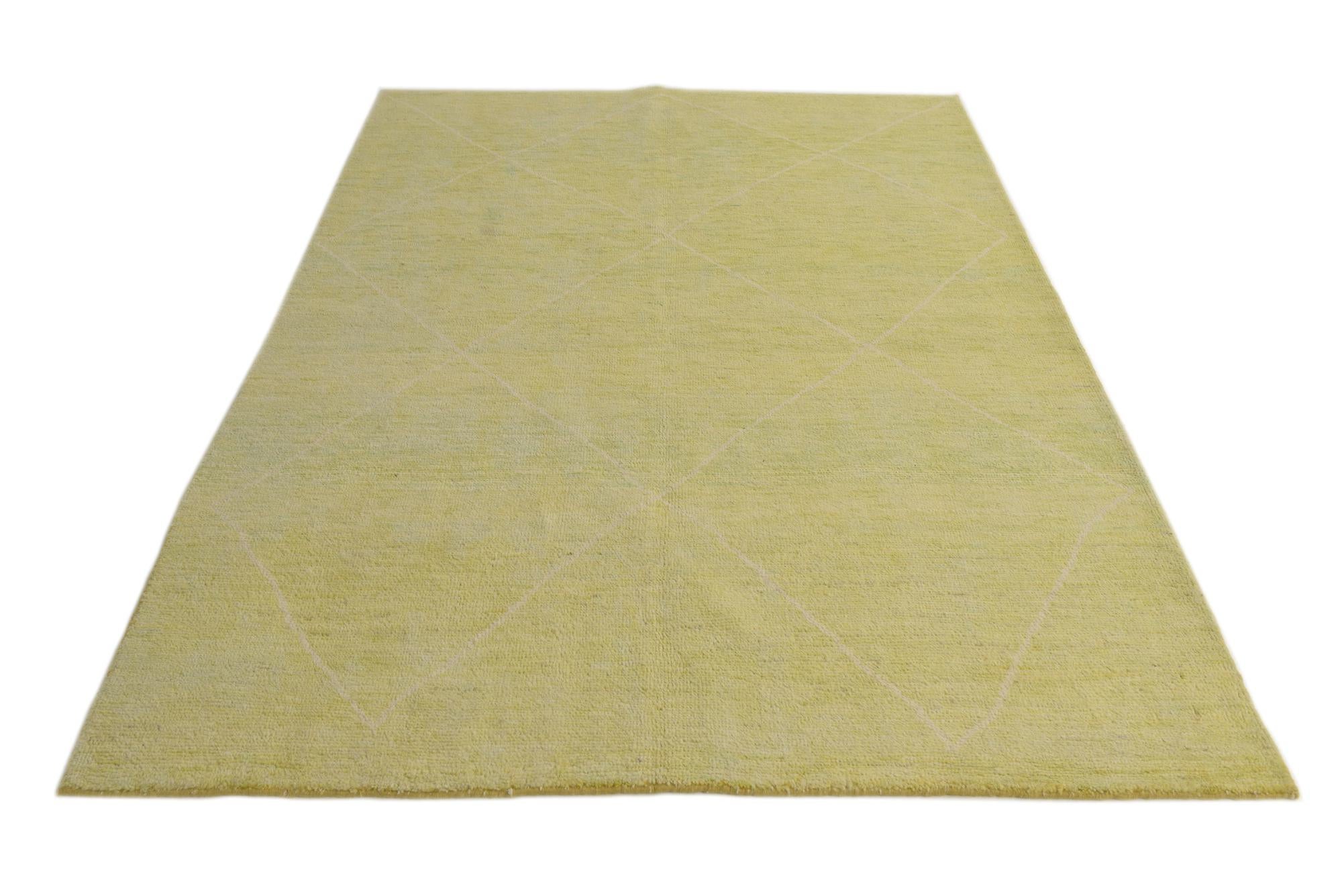 5' 6 x 8' 1 Hand Knotted Moroccan Wool Rug