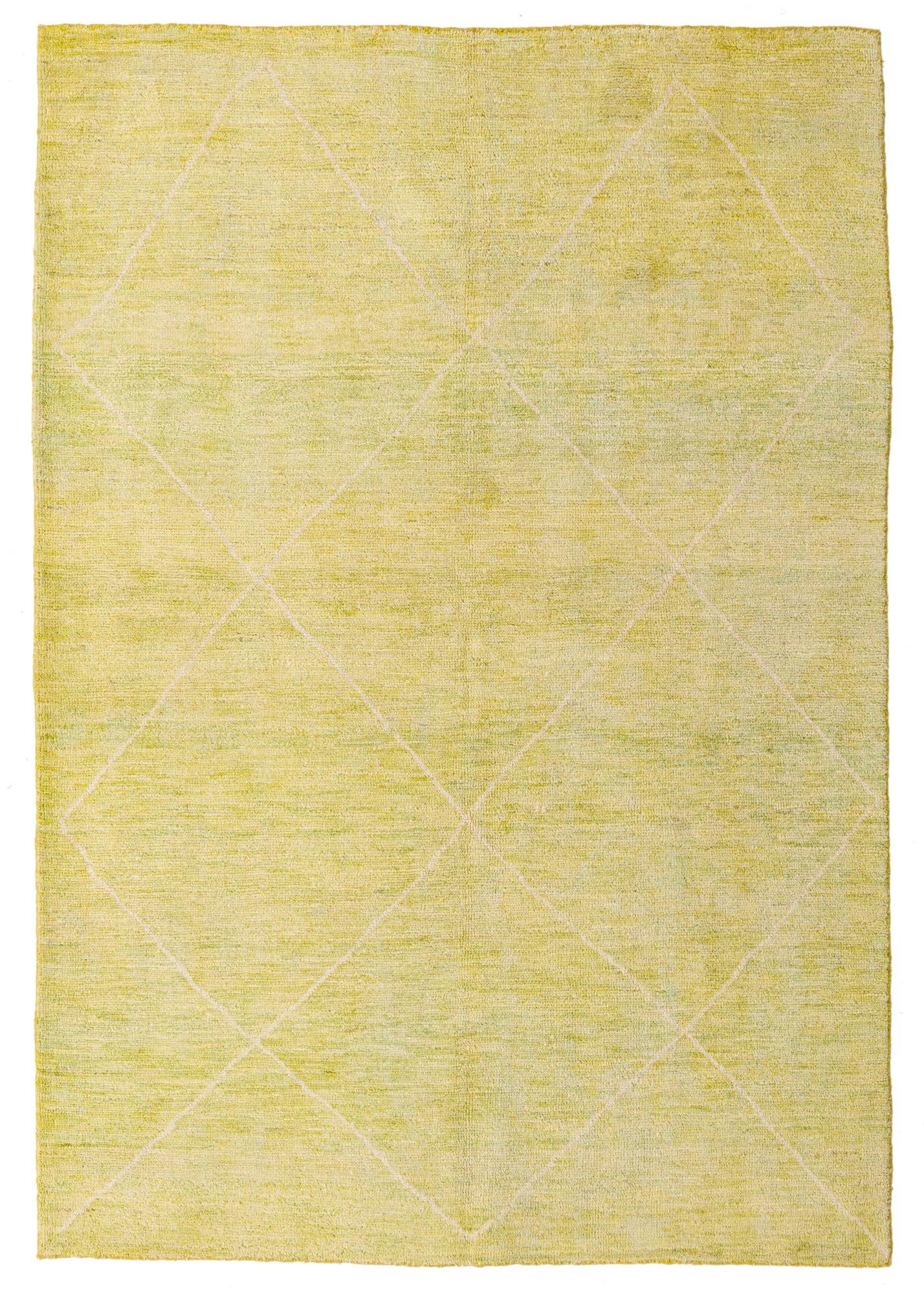 5' 6 x 8' 1 Hand Knotted Moroccan Wool Rug