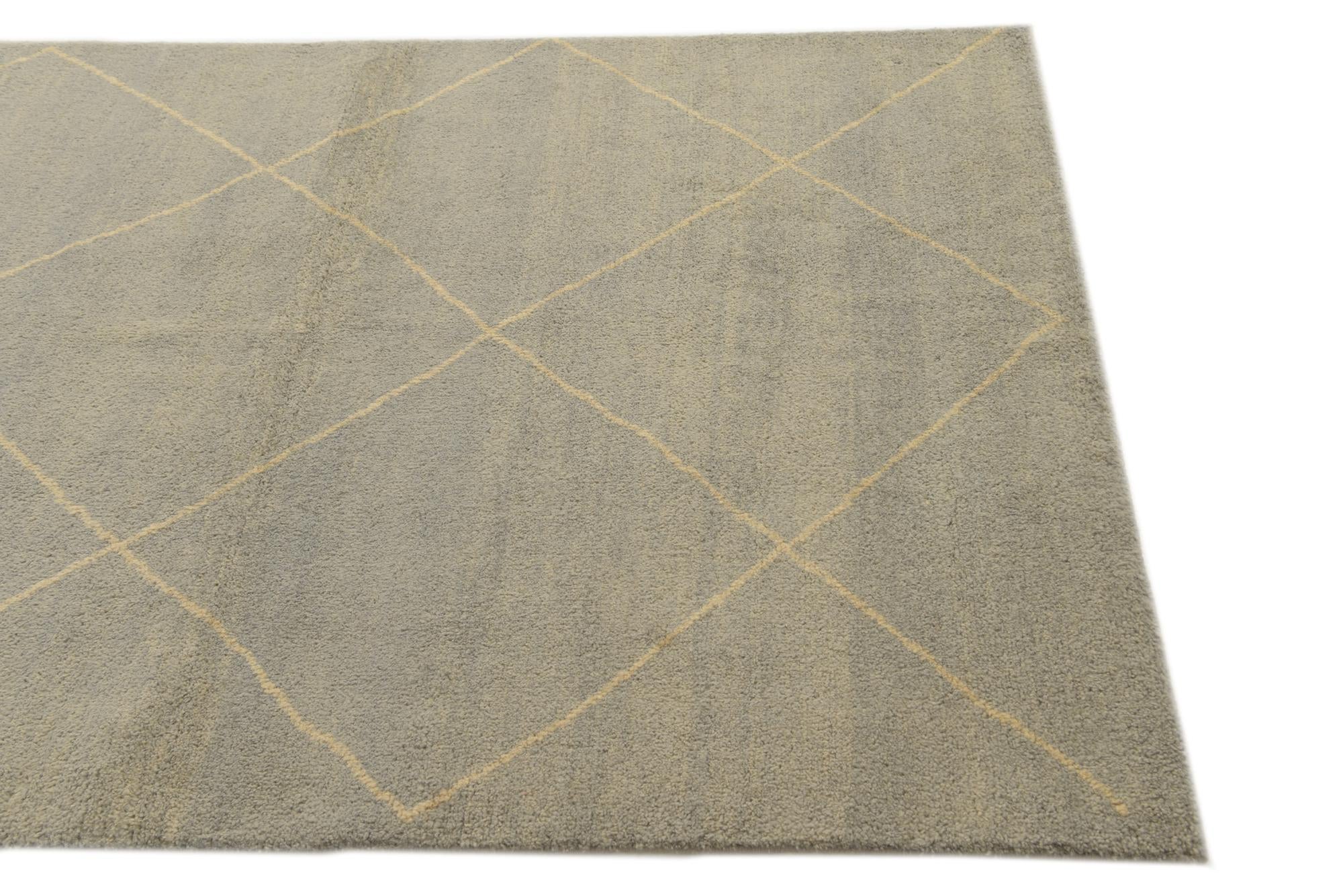 4' 5 x 6' 6 Hand Knotted Moroccan Wool Rug