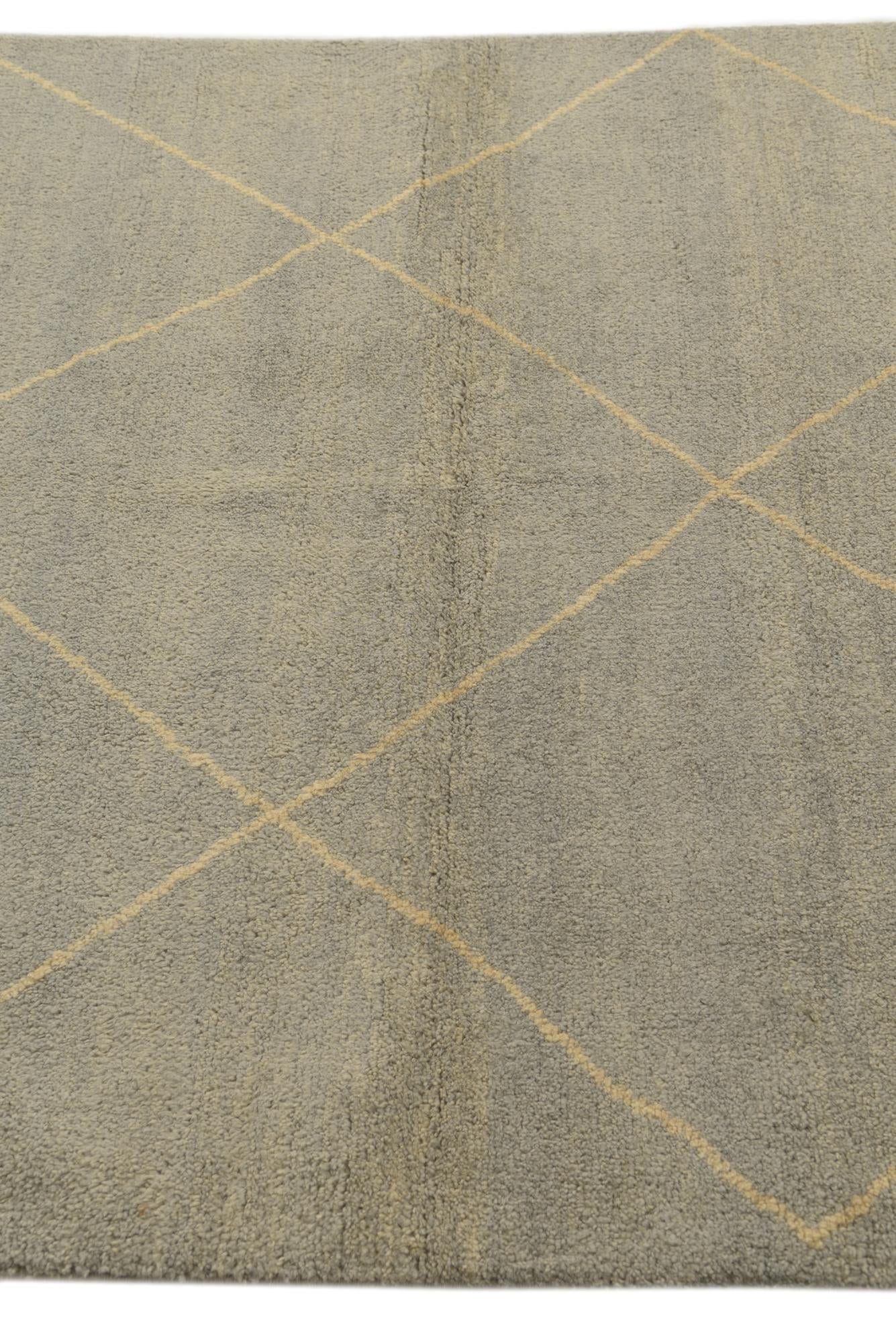 4' 5 x 6' 6 Hand Knotted Moroccan Wool Rug