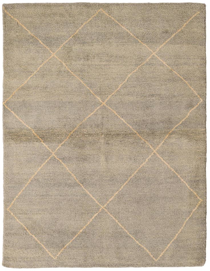 Detail image of 4' 5 x 6' 6 Hand Knotted Moroccan Wool Rug