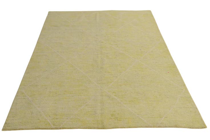 Detail image of 5' 8 x 7' 8 Hand Knotted Moroccan Wool Rug