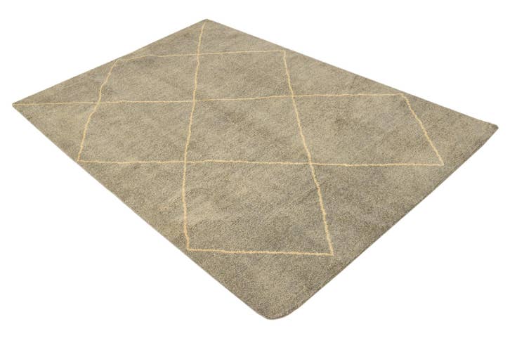 Detail image of 4' 6 x 6' 10 Hand Knotted Moroccan Wool Rug