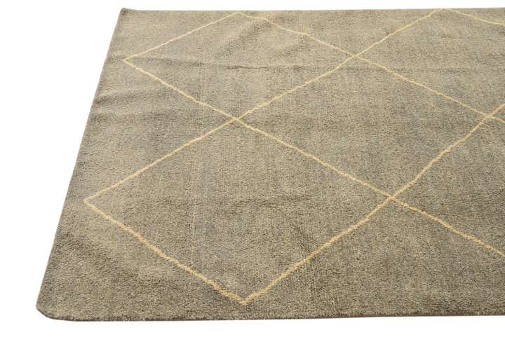 4' 6 x 6' 10 Hand Knotted Moroccan Wool Rug