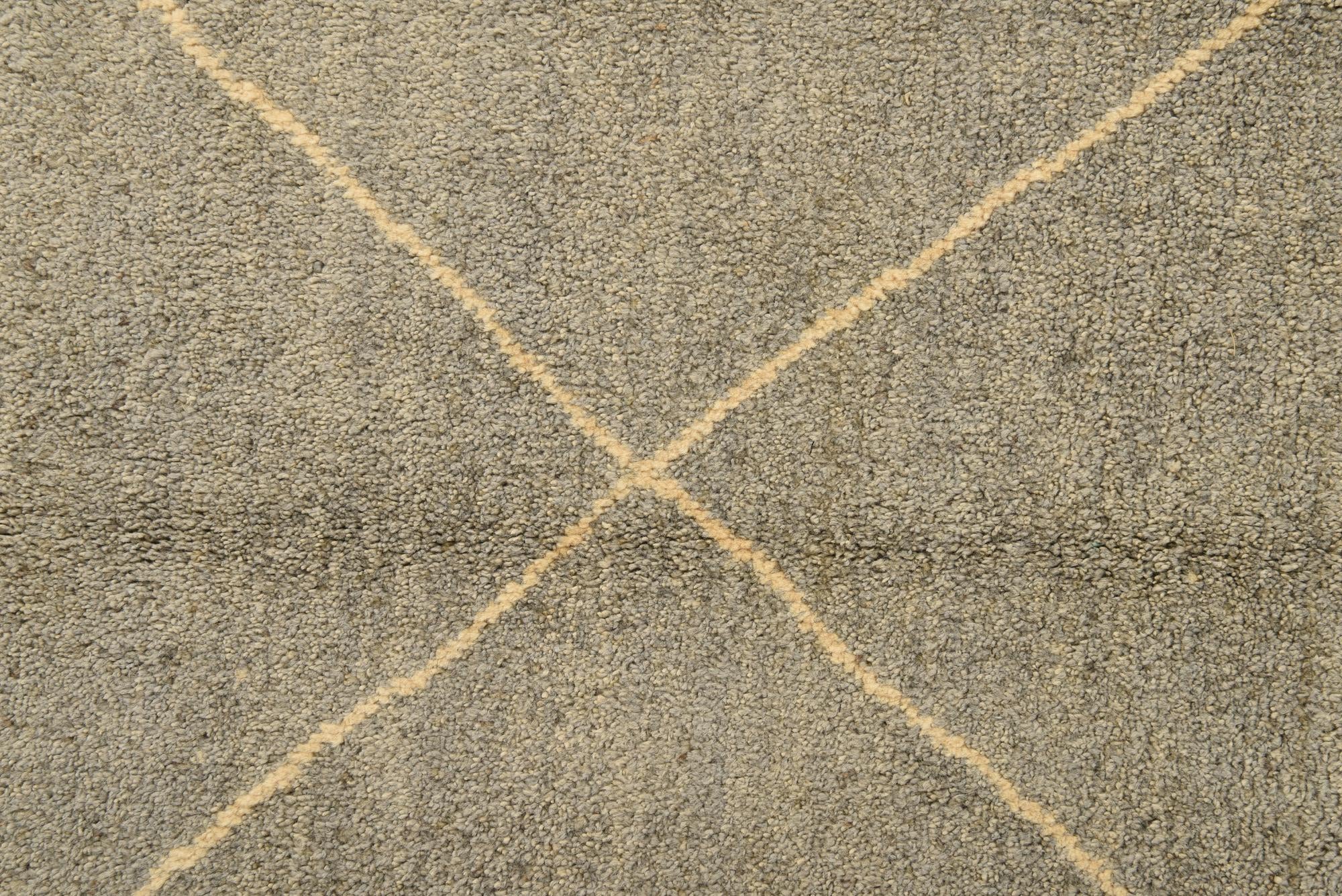 4' 6 x 6' 10 Hand Knotted Moroccan Wool Rug