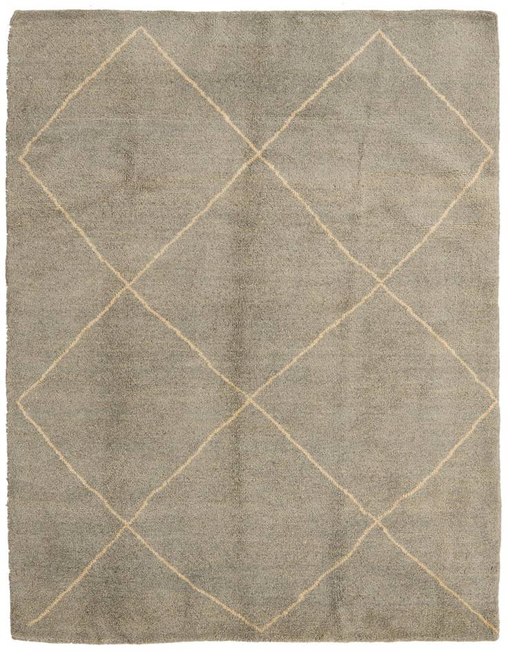 Detail image of 4' 6 x 6' 10 Hand Knotted Moroccan Wool Rug