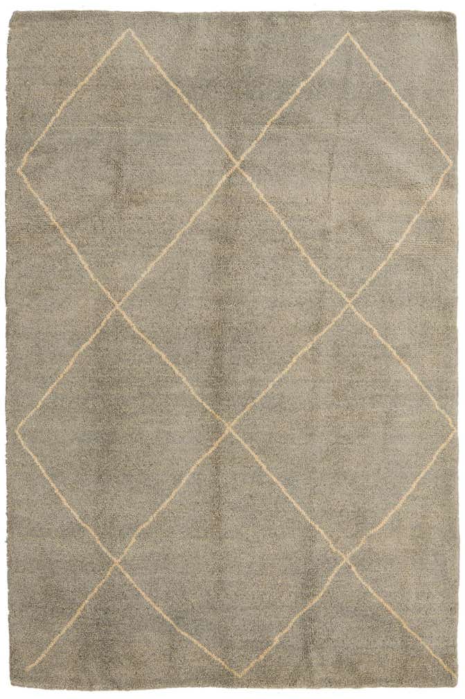 4' 6 x 6' 10 Hand Knotted Moroccan Wool Rug